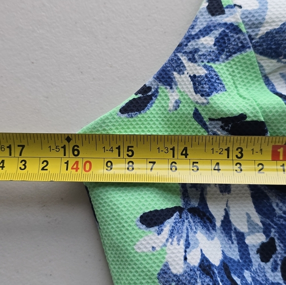 J. Crew Lime Green Floral Fit and Flare Dress with Pockets Size 0 - Picture 8 of 11